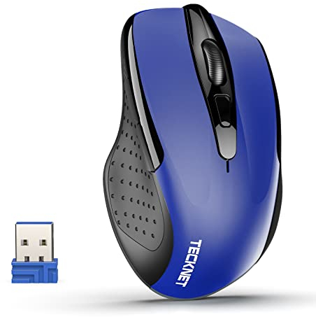TECKNET Pro Wireless Mouse, 4000 DPI, 6 Adjustment Levels, 2.4G Ergonomic Optical Mice,30 Month Battery Life, Computer Mouse for Laptop, Windows, Chromebook, 6 Button Mouse, 36 Month Warranty