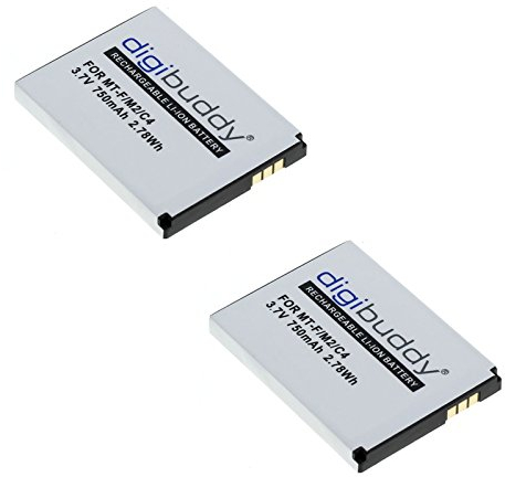 digibuddy 2x Akku für AVM FRITFon MT-F / M2 / C4 / C5 Ersetzt 312BAT006, 312BAT016