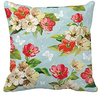 BeatChong, elegante federa per cuscino quadrato con fiori di pesca, decorazione per divano, idea regalo