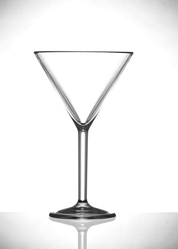 BBP Virtually Unbreakable Polycarbonate Cocktail Elite Premium 7oz Martini Pack of 12