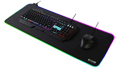 Gelid Solutions Nova Mauspad XL - Gaming Mousepad mit LED Beleuchtung - Schreibtischunterlage - Groß (80x30cm)