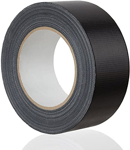RGB Networks Ltd Black Gaffa Duct Tape 48mm x 50m 0.18mm Thickness Sticky Heavy Duty Multipurpose Adhesive Weatherproof Cloth Backed (black)