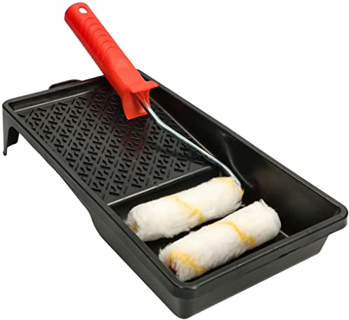 KOTARBAU® Set da pittura con vaschetta colorata, lo strumento perfetto per ogni pittore, con 2 rulli da 100 mm