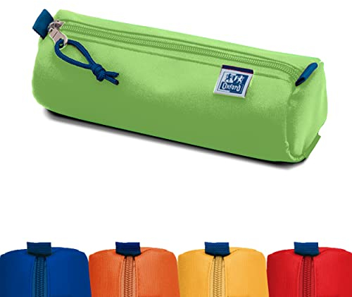 Oxford Federmäppchen für Mädchen und Jungen, Ø 7 cm rund, groß, langlebig, hellgrün