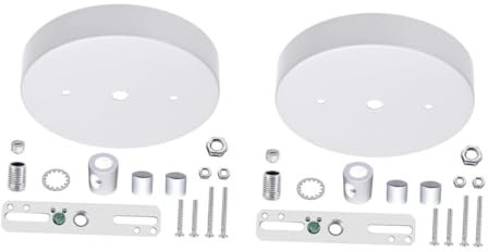 Angoily 2ensembles Plaque De Plafond Métallique Pour Lustre Accessoire De Montage Pour Lampe De Plafond Installation Facile Et Élégante Pour Salon Restaurant Et Bureau