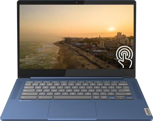 Lenovo Ordinateur portable Chromebook Slim 3 pour étudiants, écran tactile FHD de 14, processeur MediaTek Kompanio 520, 4 Go de RAM, 64 Go eMMC, carte graphique MediaTek, Wifi6, Bluetooth, Chrome OS,