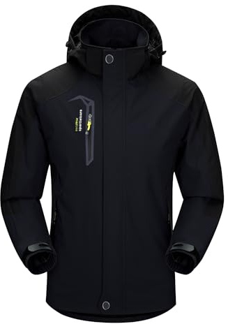 LHHMZ Men's Waterproof Jacket Outdoor Lightweight Windproof Jackets Hiking Walking Casual Jacket Coat with Hood