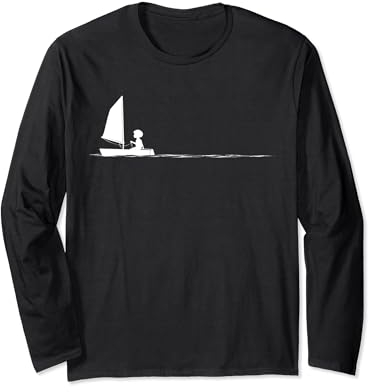 Schlauchboot Segeln Kleinkind Optimist Laser Segelboot Grafik Langarmshirt