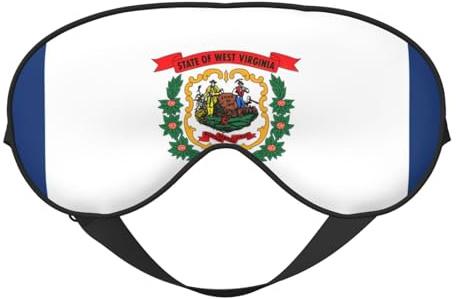 Schlafmaske mit West-Virginia-Staatsflagge, Nacht-Augenbinde, weicher Augenschutz für Damen und Herren, für Reisen, Nickerchen, Meditation