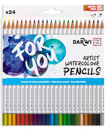 Darwi For You DF2200024K01C - Boîte de 24 crayons de couleur aquarellables