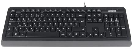 INOVU BW10 BEPO (BEPO, Français) - Clavier PC - + Efficace pour Saisie de Texte de Langues Latines - Usage bureautique/multimédia - Résiste aux éclaboussures - Filaire - Noir