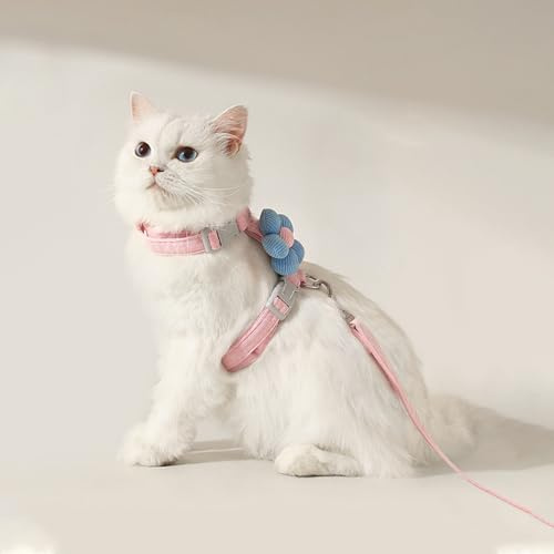 CiuGear Katzengeschirr mit Leine, Ausbruchsicher Verstellbar Katzenweste Geeignet für kleinere Katzen
