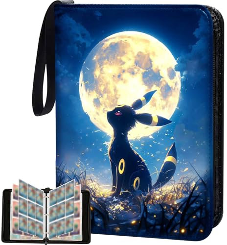 Sammelkarten Album, 50 Seiten 900 Karten Kapazität, PU Wasserdichter Karten Sammelalbum mit Reißverschluss, Tragbarer Sammelmappe Karten Ordner Heft, Heft für Karten, Geschenk für Kinder