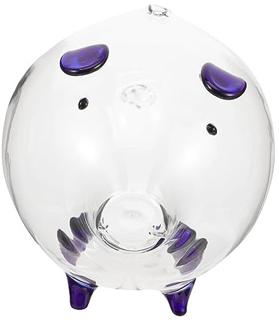 ERINGOGO Salvadanaio Forma Maiale Trasparente Decorazione per Scrivania e Contenitore per Monete Salvadanaio e Decorativo