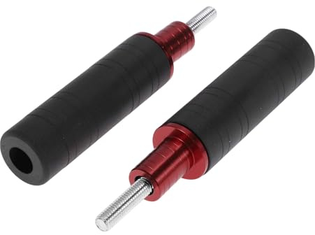 A ABSOPRO 0.67 Motorcycle Slider Frame Aluminum Alloy Plastic Wheel Fairing Protection Crash Pad Protector Guard 1.14 4.69 Red 2 Pcs