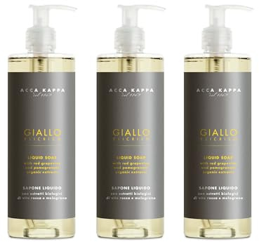 thehotelery.de ACCA KAPPA Giallo Elicriso Flüssigseife 380ml, Hotelkosmetik, Wellness & Spa, Hotelshampoo, Hotelkosmetik Hand Wash Seife (3x 380ml)