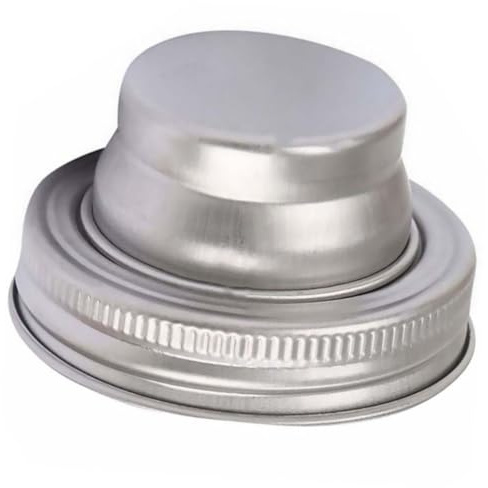 FONDOTIN Stainless Steel Jar Shaker Lid with Strainer for Cocktail Mixing and Spice Dispensing Fits Mouth Jars Multi-Function Flour Sifter and Pepper Shaker Cap Easy to Clean