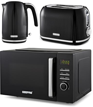 GEEPAS 23L Digital Microwave Oven, Kettle & Toaster Kitchen Combo Set (Kitchen Combo Set 5)