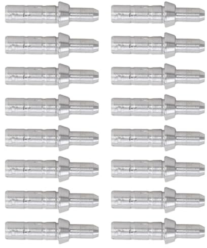 CORHAD 40 Encoches pour Flèches de Chasse 42 MM en Aluminium Argenté Accessoires de Tir à L’Arc Embouts Résistants à L’Usure Lot de 40 Pièces pour Tir de Précision en Extérieur