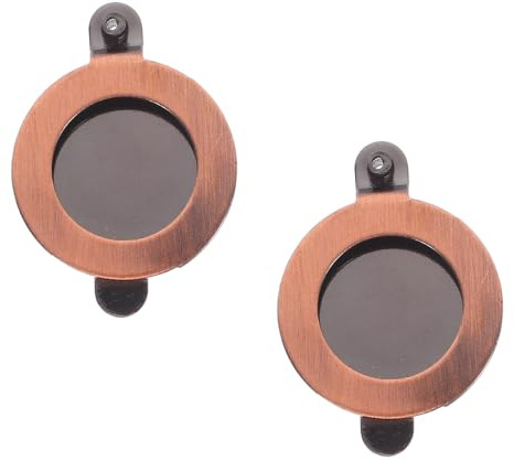 LALAFINA 2pcs 14mm Copper Door Viewer Privacy Cover Cat Eye Peephole Replacement Door Hole Cover for Home Security and Anti-Peeping