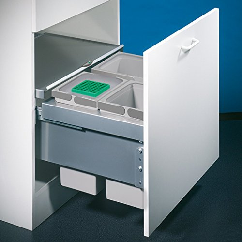 Naber, Cox® Base 1T 600-3. Papperskorg Avfallssamlare, m. Biod., ljusgrå, höjd 360 mm
