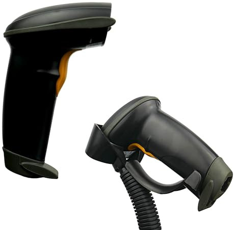 Barcode-Scanner 1D Code, automatisches Codeleser mit einem Ständer, Schwarzer USB Laser Windows-PC Laptop, schnelles und präzises Scannen, HD42A HDWR