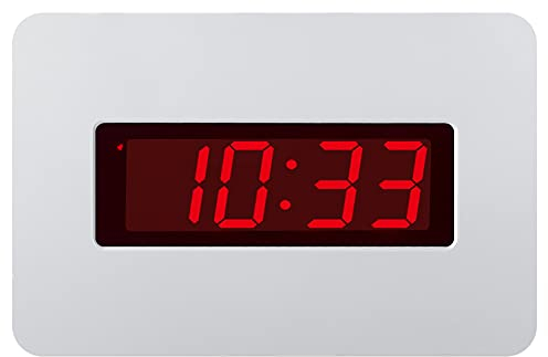 Timegyro LED Digital Wall Clock Battery Operated, No Plug in, Visible at Night, Wall-mount or Table-top, Brightness Adjustable,12/24Hr