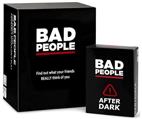 BAD PEOPLE Party Game + After Dark Expansion Set - Hilarious Adult Card Game for Fun Parties and Board Games Night with your Group - Find Out What Your Friends Really Think of You