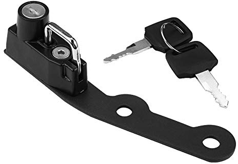 Keenso MT 09 Helmschloss, Legierung, Helmschloss mit 2 Schlüsseln (schwarz) für MT-09 FZ-09 FJ-09 XSR900 Interieur Und Exterieur Von Kraftfahrzeugen
