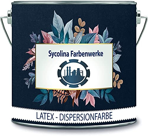 Sycolina Farbenwerke Latexfarbe Bunt Dispersionsfarbe strapazierfähige Wandfarbe in vielen hochwertigen Farben (1 l, Weiß)