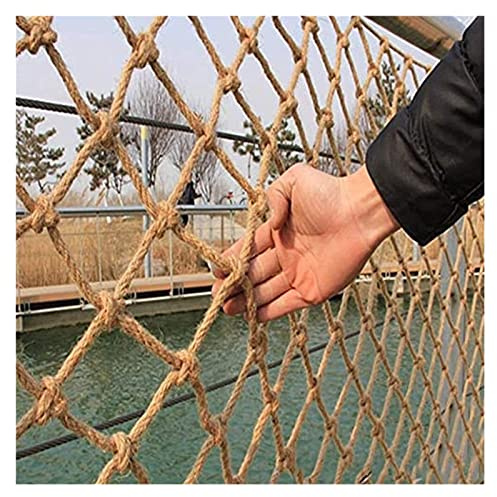 Kids Rope Safety Hemp Rope Net Heavy Duty Cargo Truck Trailer Net Balcony Fence Outdoor Terrace Decoration Grid Playground Isolation Net Tree House Plant Climbing (Size : 1 * 3m(3 * 10ft))