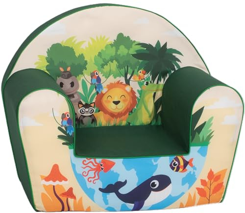 Delsit Kindersessel für Kinder ab 9 Monaten 52x32x42 cm | kindersofa aus weichem Schaumstoff mit abnehmbarem Bezug, kindercouch für Lesen und Entspannen, DT8-23061