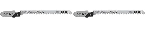 Bosch Professional 5 x Stichsägeblatt T 101 AO Clean for Wood (für weiches Holz, Kurvenschnitt, Zubehör Stichsäge) (Packung mit 2)
