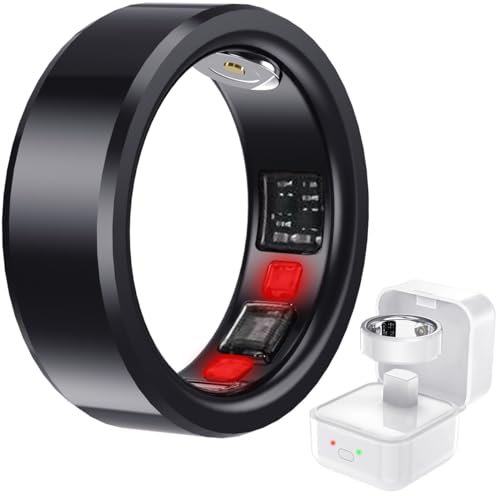 Smart Ring Health Tracker Pour Femmes et Hommes, Rechargeable Pour Usage Quotidien, Noir-23#