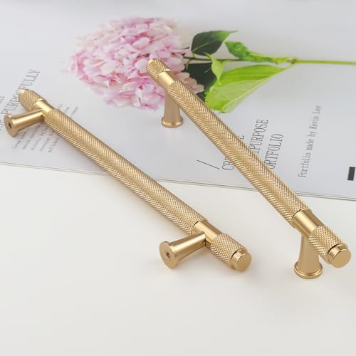 Pexintek 2 Stück Schrankgriffe Roségold Moderne Möbelgriffe 160mm | Möbel-Türgriffe Vintage für Küche Kommode und Schränke, Anti-Fingerprint Schubladengriffe, Mit Schrauben für Einfache Montage