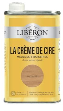 Libéron La Crème de Cire pour Bois - Liquide - Incolore 0,5L