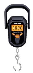 GRAM PRES Fischwaage 110lb/50kg,Digitale Fischwaage mit Lineal,Elektronische tragbare hängende Gepäckwaage mit Haken und Fischlippengreifer,Lb/oz/Kg Modus, Batterien enthalten