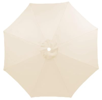 IkErna Copertura Di Ricambio per Ombrellone 200Cm/270Cm/300Cm - Tettuccio Di Ricambio per Ombrellone Telo Di Ricambio 6 Bracci/8 Bracci/White/6 Ribs-300Cm