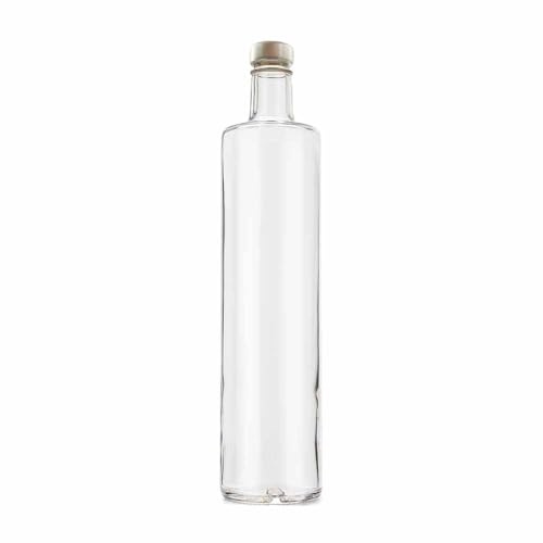 Bottiglie in vetro per acqua Classic 75cl. Trasparente con tappo Argento (40)