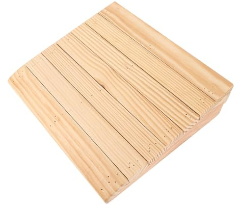 Holzschwellenrampe Breite Türöffnung mit Rillenoberfläche für Zuhause | Beige, Rutschfest und Schadenresistent, Unterstützt Stufen, Passend für Möbel mit Rollen und Spielzeugauto
