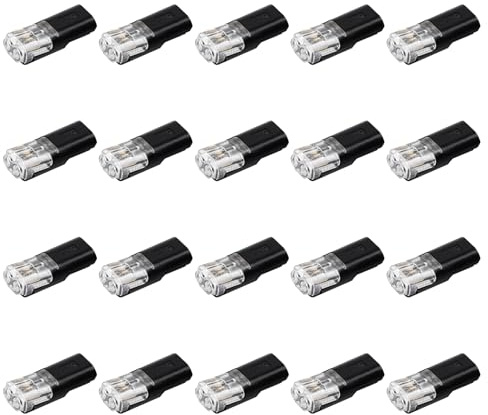 40 Stück elektrische Kabelverbinder, H-Type Abisolierkabelverbinder, Schneller Doppeldraht Klemmenblock, 18-22AWG Draht Schnellspleißverbinder, Schneller Doppeldraht Klemmenblock