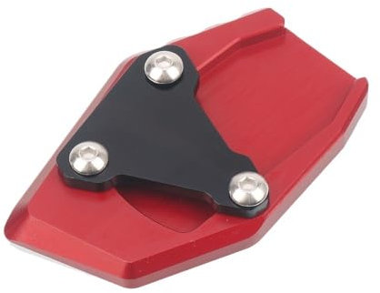 SeitenstäNder Unterlage Motorrad Motorrad CNC Aluminium Kickstand Fuß Seite Unterstützung Verlängerung Pad Unterstützung Platte Passend for RS660 RS 660 2020-2023 SeitenstäNder Motorrad(Red)