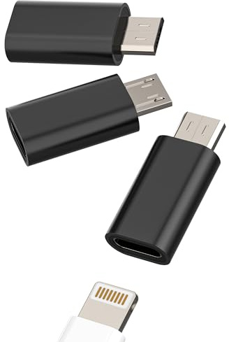 Adaptateur Lightning Femelle Vers Micro USB Mâle(Lot de 3)pour IPhone Câble Chargeur Jack Adapter Android Phone Prise Ransfert Fichiers Connecteur Compatible Avec Samsung S6 Edge+ S7 Active Note4 5 A7