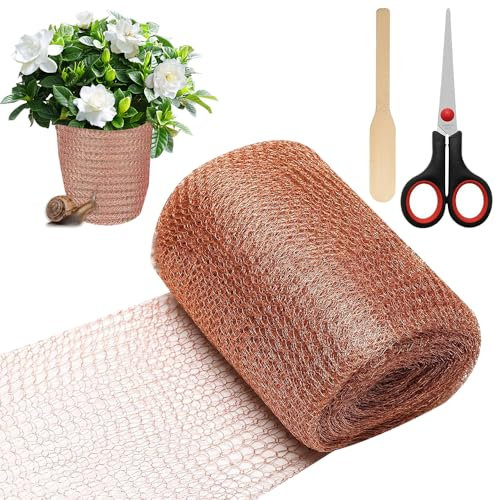 Vmxlso Rete Anti Lumache, Rete Rame Lumache 12,7cm x 10m, Rete per Lumache, Rete Lumache per Casa Giardino Controllo Protezione del Lumaca, Parassiti, Uccelli