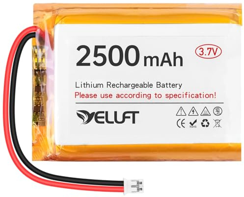 1 batterie au lithium polymère 3,7 V 2500 mAh 1S 1C 104050 avec carte de protection et prise JST2.0 pour appareils électroniques