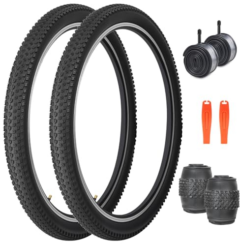ZUKKA 2Pcs Faltbarer 29 Zoll Reifen 29x 2.125 Mountainbike-Reifen 57-622 für Fahrrad,MTB Mountain Ersatz Mantel und 2Pcs 29 Schlauch für Mountainbike Kinderfahrrad, Crusier Bike, Commuter Bike