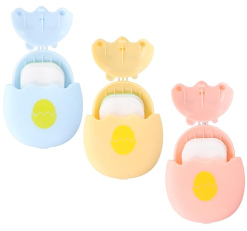 3 Scatole (150 Fogli) di Carta per Sapone USA e Getta, Mini Confezione da Viaggio Portatile, Carta per Sapone per Le Mani a Forma di Cartone Animato, Adatta per Viaggi, Campeggio, Picnic (Pollo)