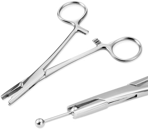 LAURITAMI 3mm 4mm 5mm Pince piercing, Pince à piercing pour boules, Pinces piercings pour modifier les piercings de l'oreille de la lèvre du nombril de la langue du nez des sourcils