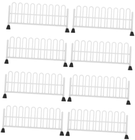 FUNNETOYU 8 Pièces Miniatures De Blocage Routier Panneau De Signalisation Miniature Jouet De Barrage Routier pour Micro-Paysage Modèle De Table De Clôtures