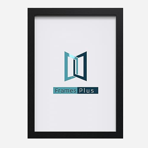 45 x 60cm Picture Frame (450 x 600mm) Wall Mounted Shatterproof Styrene Front, Portrait or Landscape Display for Posters Photos Prints Art, Black